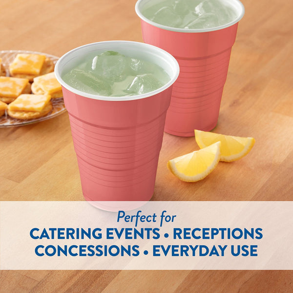 Member's Mark Premium Quality Coral Cups, 18 fl. oz., 160ct.