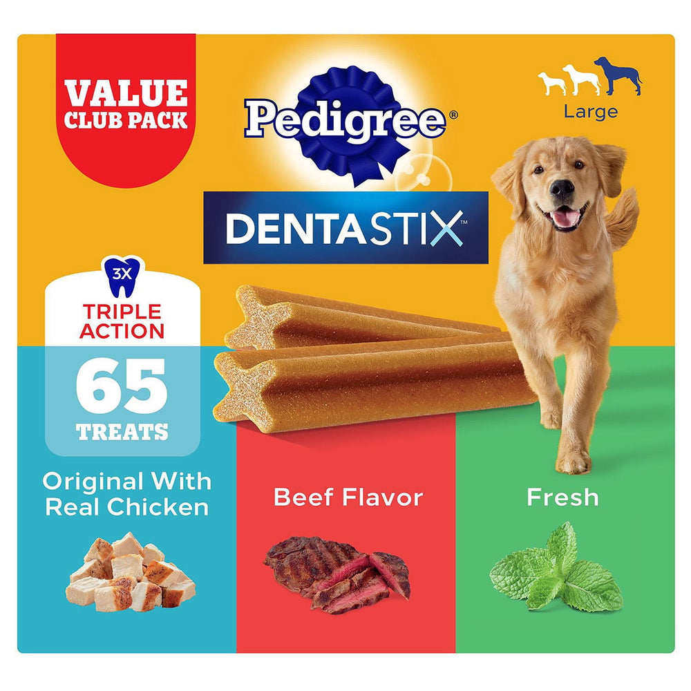 Pedigree DENTASTIX™, Variety Pack, Adult Large Breed Dental Treats, 65 ct.