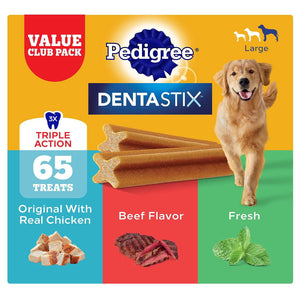 Pedigree DENTASTIX™, Variety Pack, Adult Large Breed Dental Treats, 65 ct.