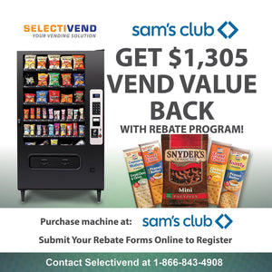 Selectivend WS5000 40 Selection Snack Vending Machine with Card Reader