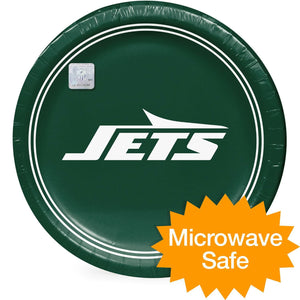 New York Jets NFL Round Paper Plates, 10