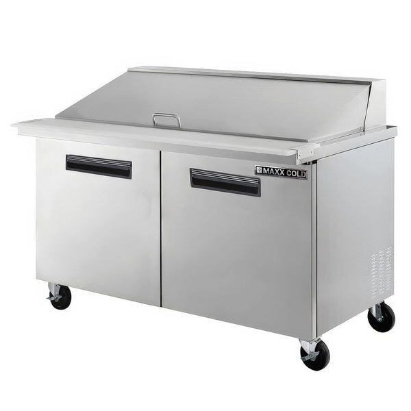 Maxx Cold X-Series Commercial Refrigerated Prep Station, Stainless Steel (15.5 cu. ft.)