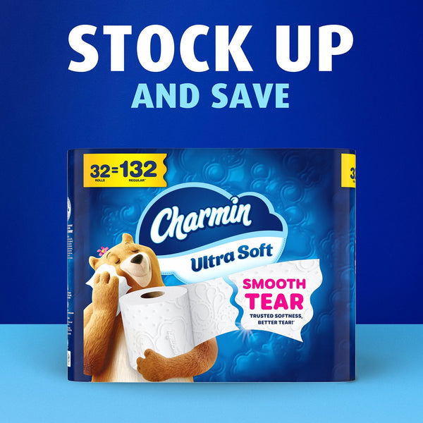Charmin Ultra Soft 2-Ply Toilet Paper 32 rolls, 215 sheets/roll