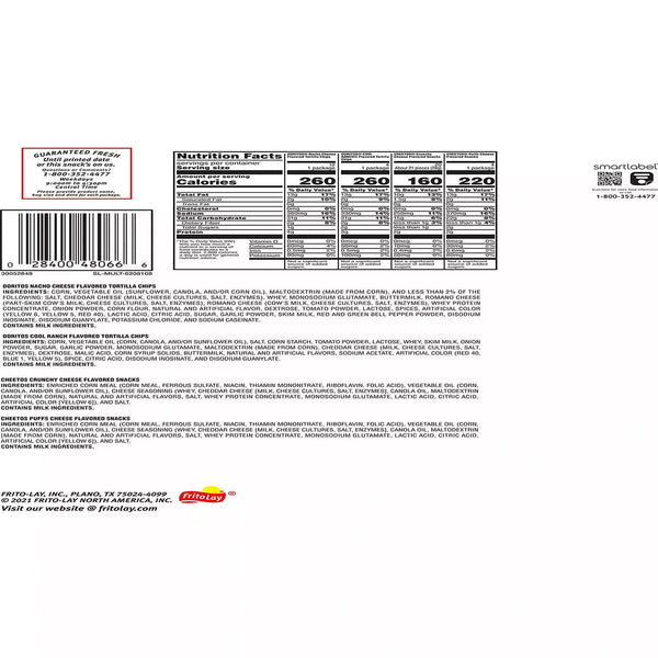 Frito-Lay Doritos & Cheetos Variety Pack Chips, 30 pk.