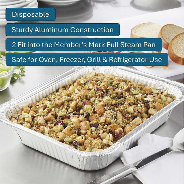 Member's Mark Half Size Aluminum Steam Table Pans, 36 ct.