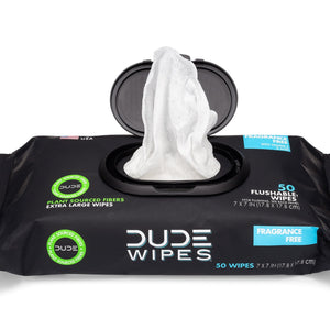 DUDE WIPES XL Flushable Wipes, Fragrance Free, 8 ct., 400 wipes