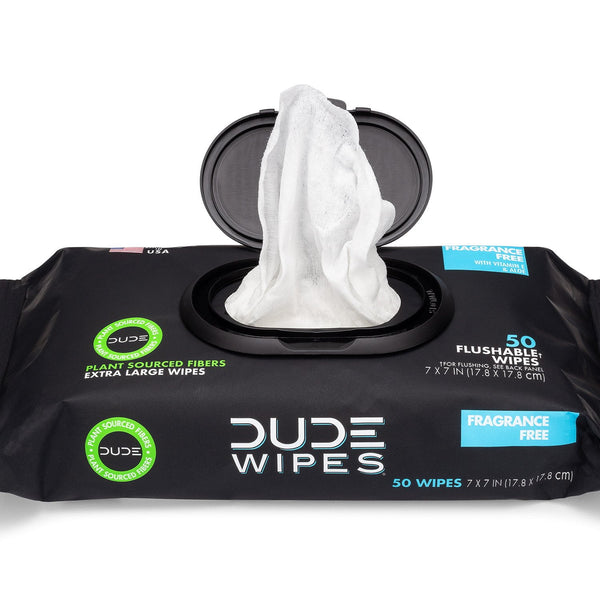 DUDE WIPES XL Flushable Wipes, Fragrance Free, 8 ct., 400 wipes