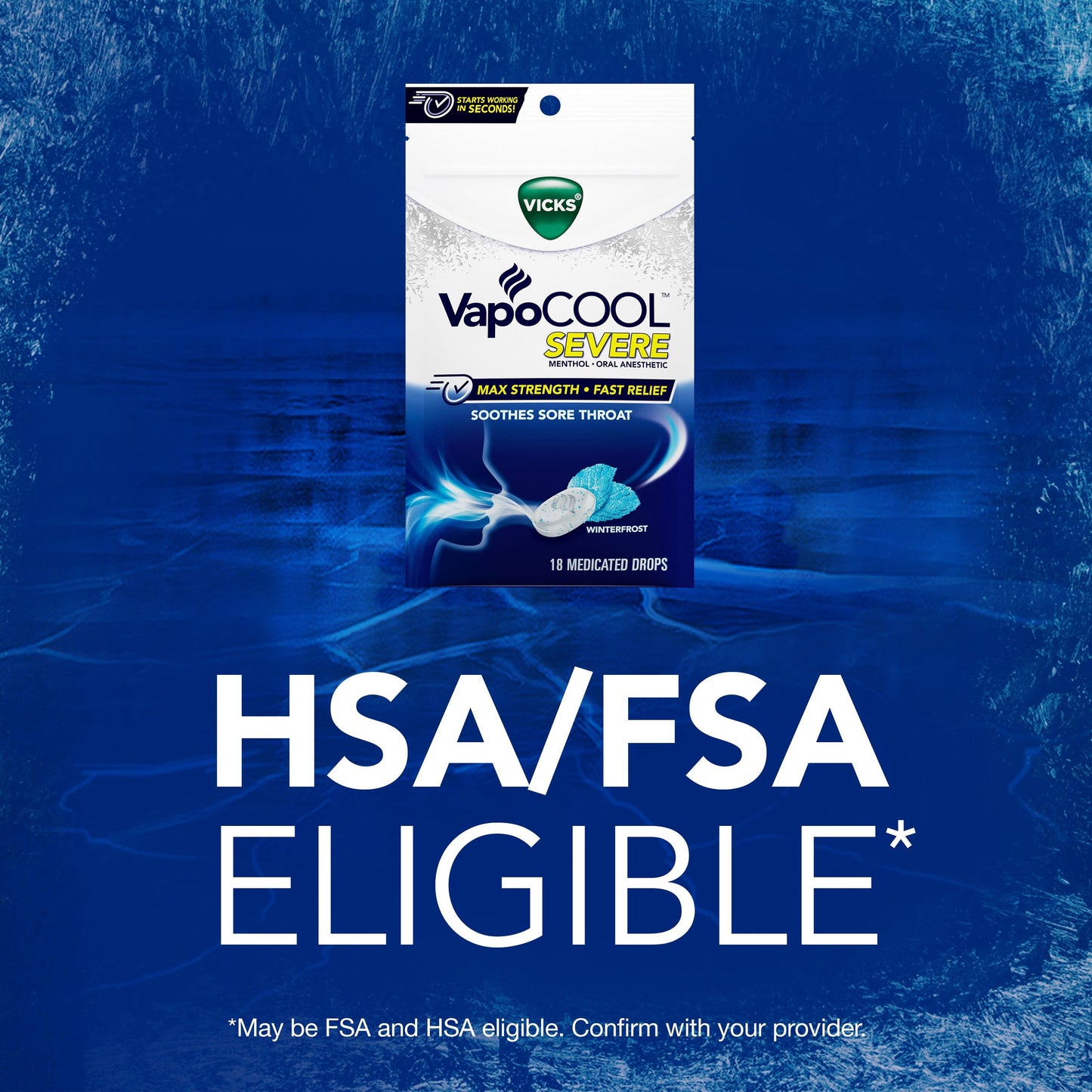 Vicks VapoCool Severe Medicated Sore Throat Drops, 200 ct.