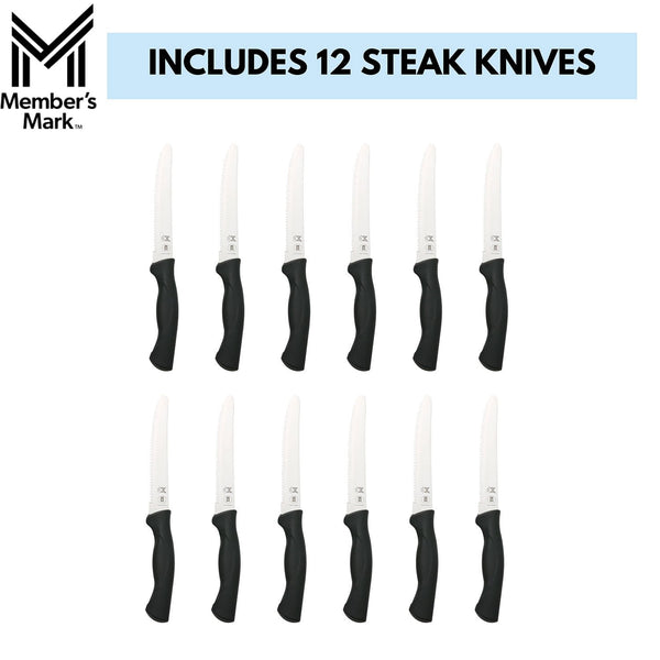Member's Mark 8.5" Stainless Steel Steak Knives, 12 ct.