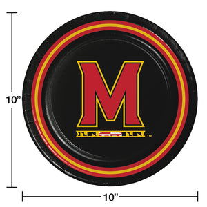 Maryland Terrapins NCAA Round Paper Plates, 10