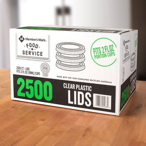 Member's Mark Clear Plastic Portion Lids 2 oz., 2500 ct.