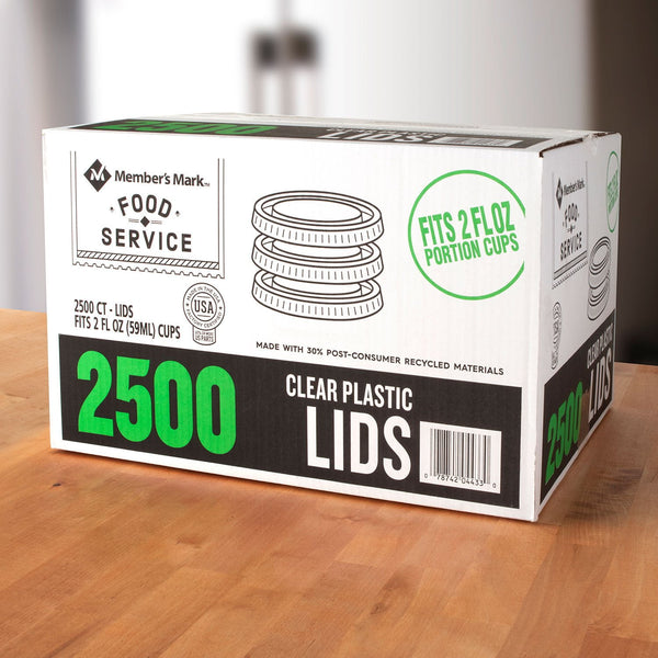 Member's Mark Clear Plastic Portion Lids 2 oz., 2500 ct.