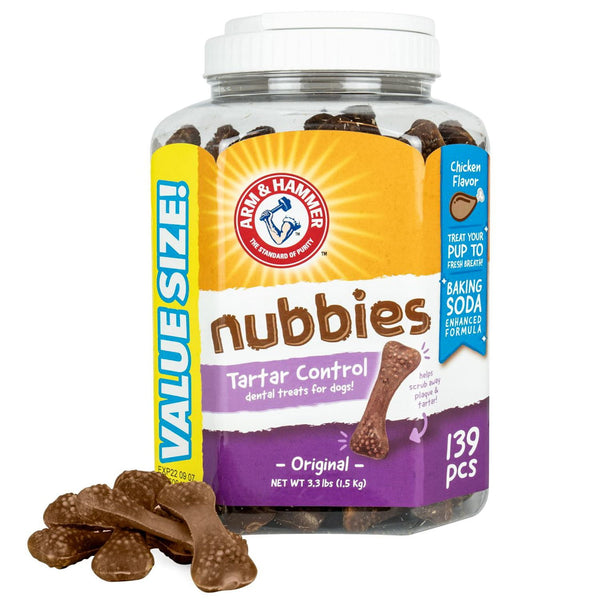 Arm & Hammer, Chicken Flavored Nubbies Dental Treats for Dogs, 139 ct.