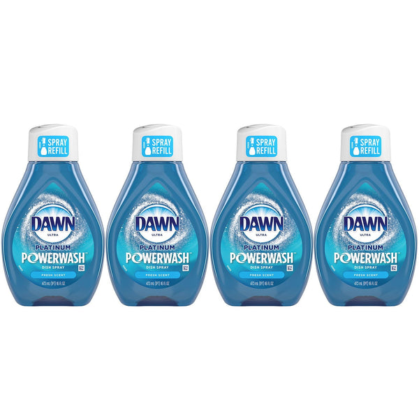 Dawn Platinum Powerwash Dish Soap Spray, Fresh Scent, 4 refills, 64 fl. oz.