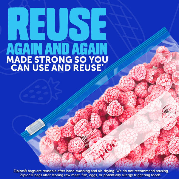 Ziploc Slider Freezer Bags, Variety Pack, 132 ct.