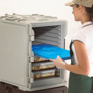 Cambro Camcarrier UPCS400480 Insulated Food Pan Carrier, 4-Pan Capacity Speckled Gray