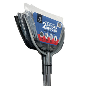 Member's Mark Heavy Duty Broom and Dustpan Set, 13" Indoor and 15" Outdoor Brooms, 2 Dustpans, 4 piece set