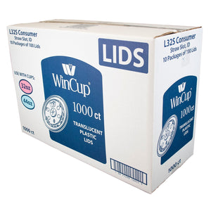 Wincup Translucent Plastic Lids with Straw Slot, 1000 ct.