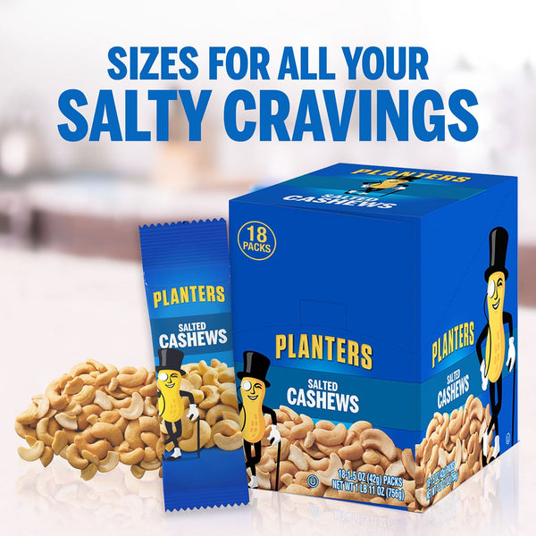 Planters Salted Cashews, 1.5 oz., 18 pk.