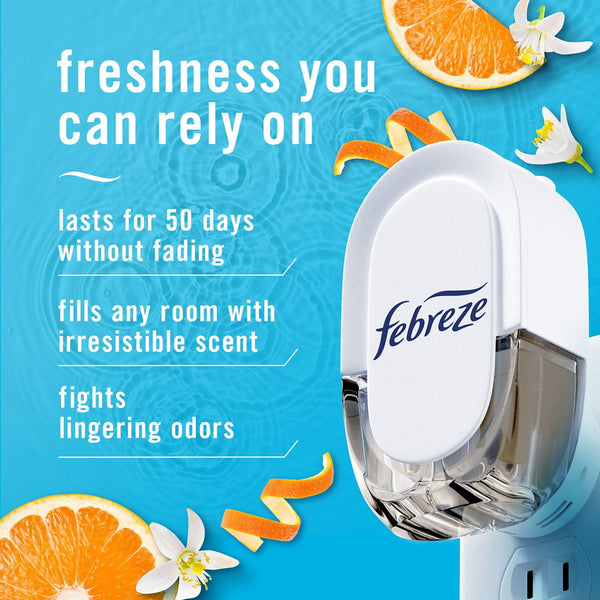 Febreze Plug Air Freshener, Refresh & Energize + Downy April Fresh, 5 refills, 4.35 fl. oz.