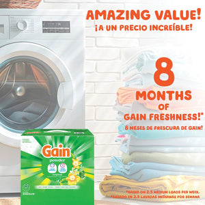 Gain Powder Laundry Detergent, Original, 195 loads, 180 oz.