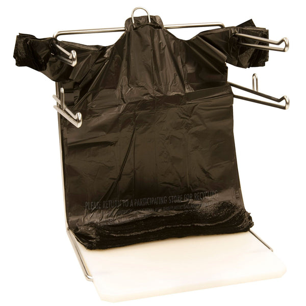 Black T-Shirt Carryout Bags, 11.5" x 6.5" x 22" 1000 ct.