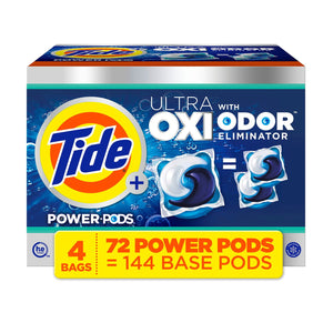 Tide Power PODS + Ultra OXI Laundry Detergent Pacs, 72 ct.