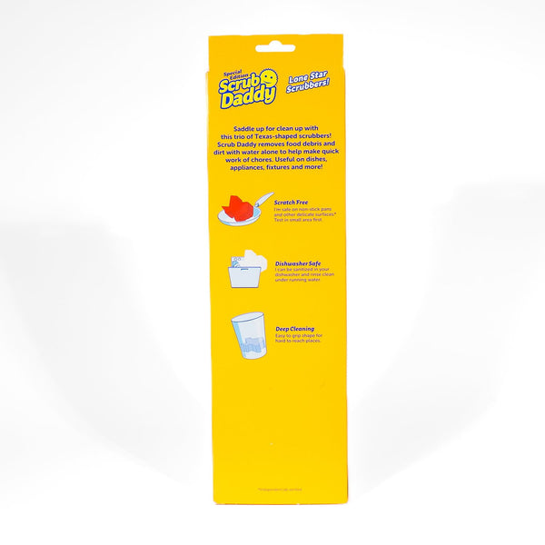 Scrub Daddy Texas Shaped Cleaning Sponges, Red White and Blue, 3 ct.