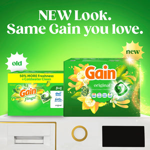 Gain Flings! 3 in 1 Laundry Detergent Pacs, Original Scents, 152 ct.