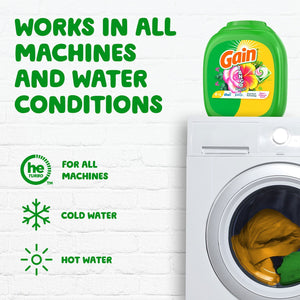 Gain Flings Tango Twist Laundry Detergent Pacs, Rose + Hibiscus Scent, 108 ct.