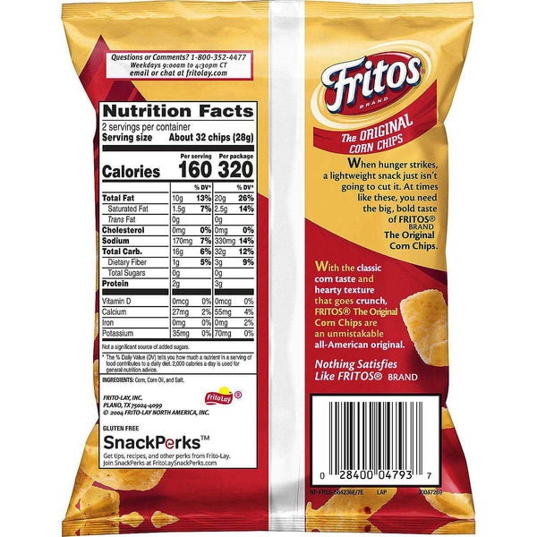 Fritos Original Corn Chips, 2 oz., 64 pk.