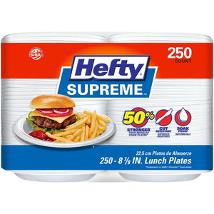 Hefty Supreme Foam Disposable Lunch Plates, 8 7/8