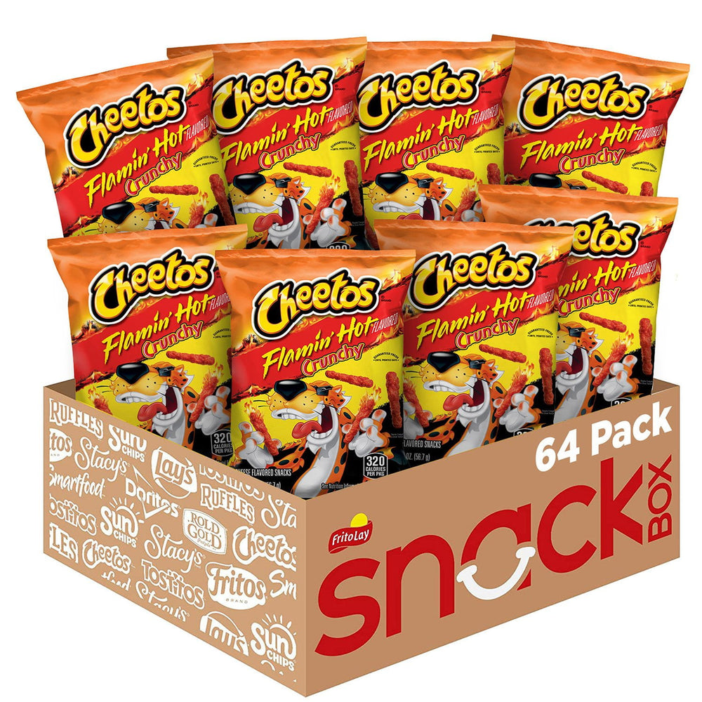 Cheetos Flamin' Hot Crunchy Cheese Snacks, 2 oz., 64 pk.