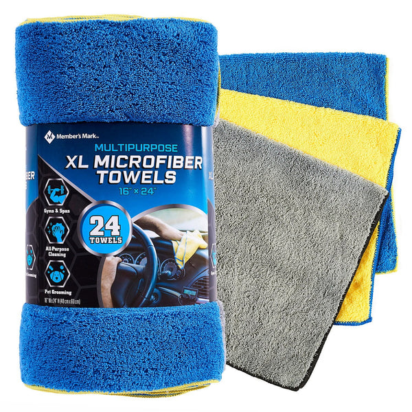 Member's Mark Microfiber Towels 24 pk., 3 Colors