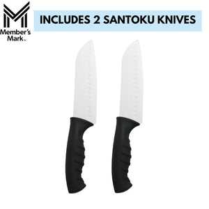 Member's Mark 7" Non-Slip Handle Santoku Slicing Knife, 2 pk.