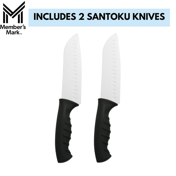 Member's Mark 7" Non-Slip Handle Santoku Slicing Knife, 2 pk.