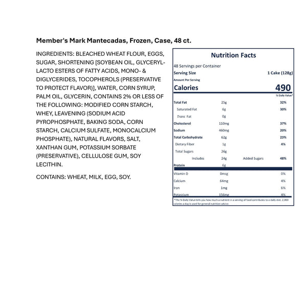 Member's Mark Mantecadas, Frozen, Case, 48 ct.