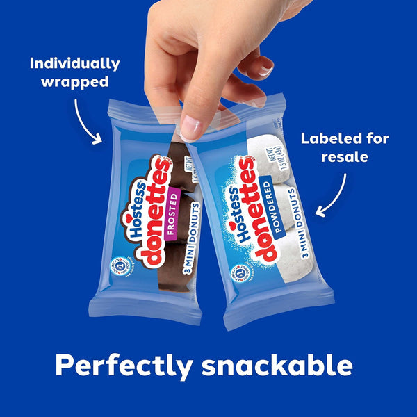 Hostess Donettes Variety Pack Donuts, Snack Size, 1.5 oz., 32 pk.