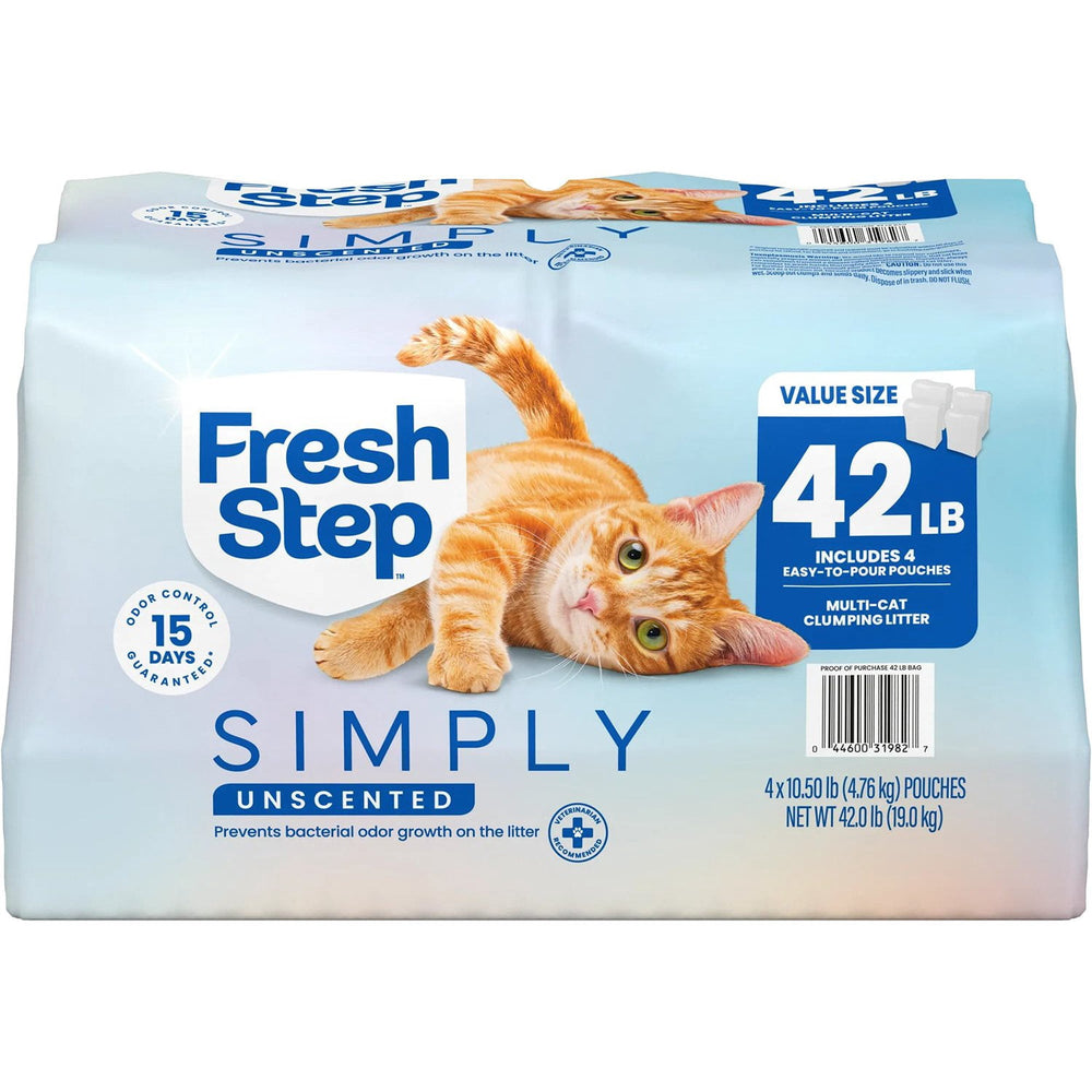 Fresh Step, Simply Unscented Clumping Cat Litter, 42 lbs.
