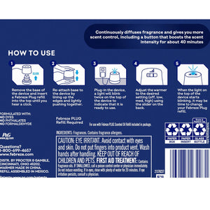 Febreze PLUG Scent Booster Oil Starter Kit, Hawaiian Aloha + Ocean, 1 Warmer + 3 Refills, 2.63 fl. oz.