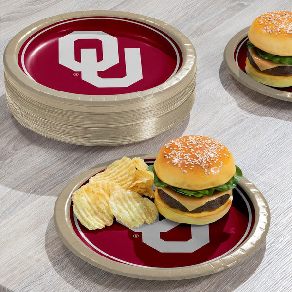 Oklahoma Sooners NCAA Round Paper Plates, 10