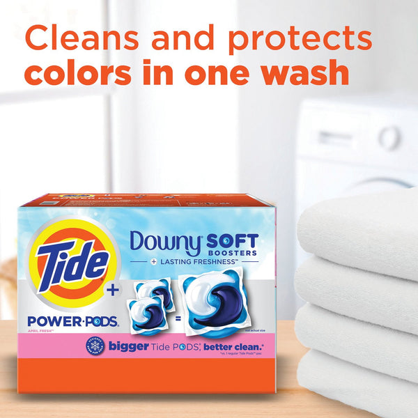 Tide Power PODs Downy Soft Boosters Laundry Detergent Pacs, April Fresh, 72 ct.