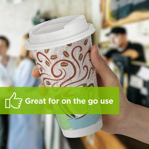 Dixie Closeable Slider Lid for Disposable Hot Cups, Fits 10-20 oz. Cups 1000 ct.