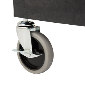 24" x 18" Plastic Utility Tub Cart - Two Shelf Black