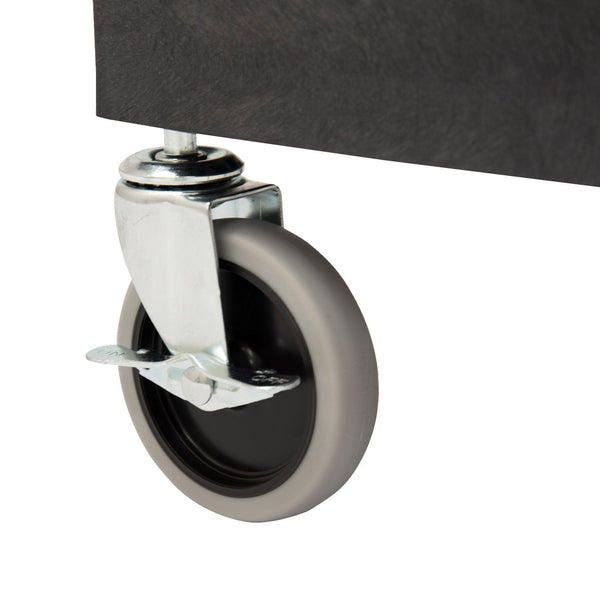 24" x 18" Plastic Utility Tub Cart - Two Shelf Black