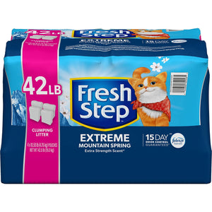 Fresh Step, Extreme Clumping Cat Litter with Febreze, Mountain Spring Scent, 42 lbs.
