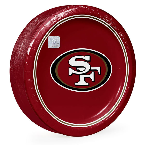 San Francisco 49ers NFL Round Paper Plates, 10
