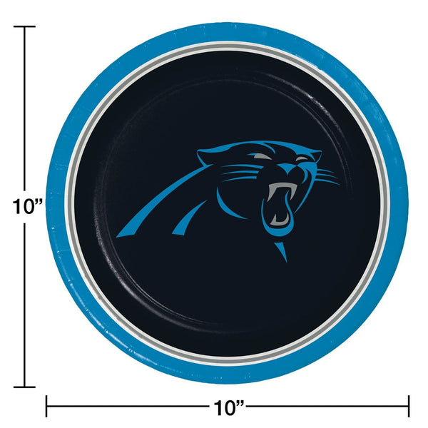 Carolina Panthers NFL Round Paper Plates, 10