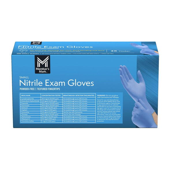 Member's Mark Nitrile Exam Gloves, Choose your Size, 200 ct.