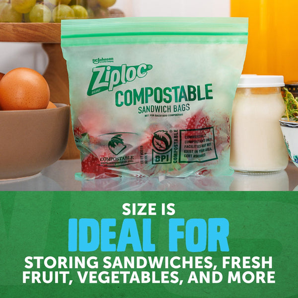 Ziploc Compostable Sandwich Bags, 80 ct.